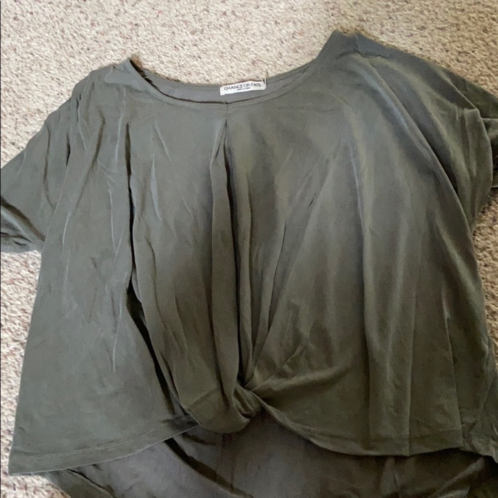 green knot blouse